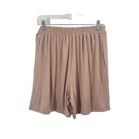 Leze the Label Shorts Tan Pull On Sz Womens Medium Stretch NWT - Picture 1 of 4